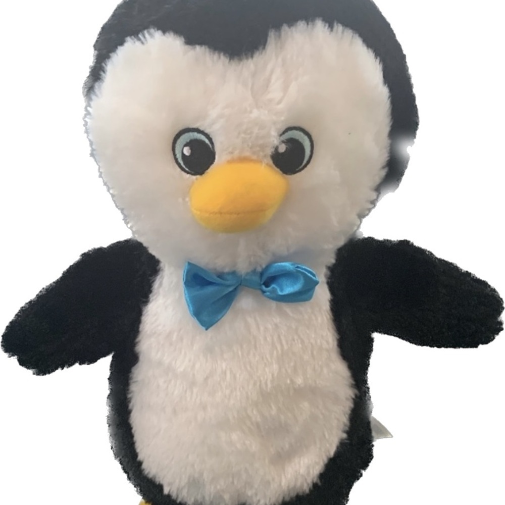 Retired Build a Bear Penguin Blue Bow